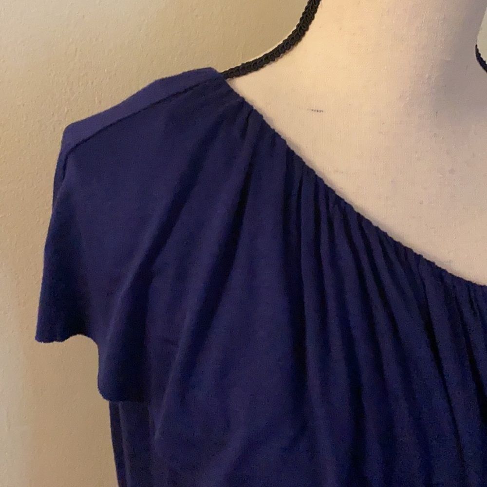 NWT Bailey 44 On The Town Blue One Shoulder Top S - Picture 6 of 12